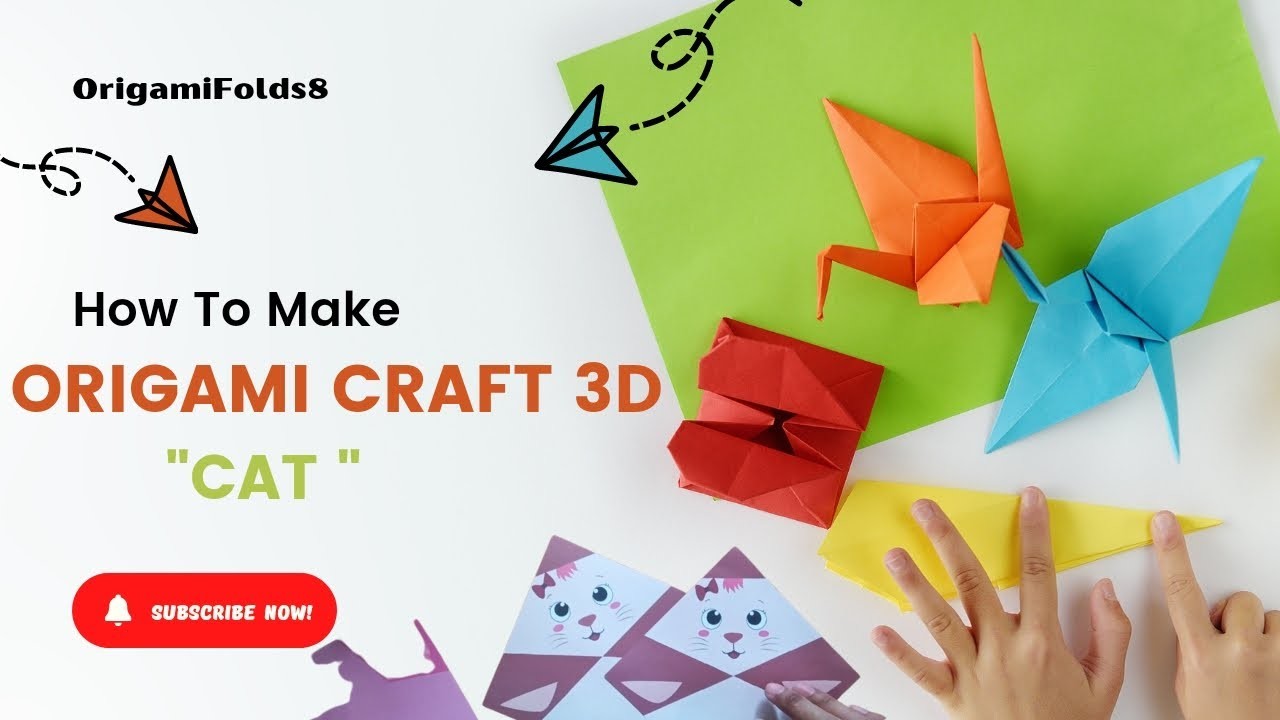 Origami paper CAT 3D | How to make paper craft origami CAT 3D DIY