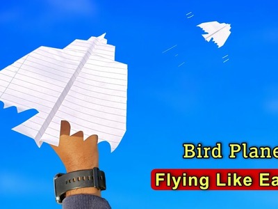 Paper bird plane , flying eagle plane, notebook paper eagle, how to make bird, paper fly plane