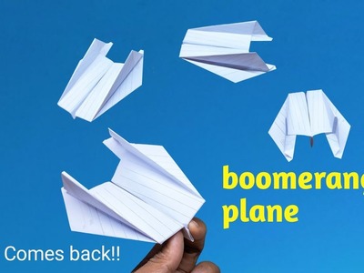 Paper Boomerang plane, How to make a paper Boomerang plane,