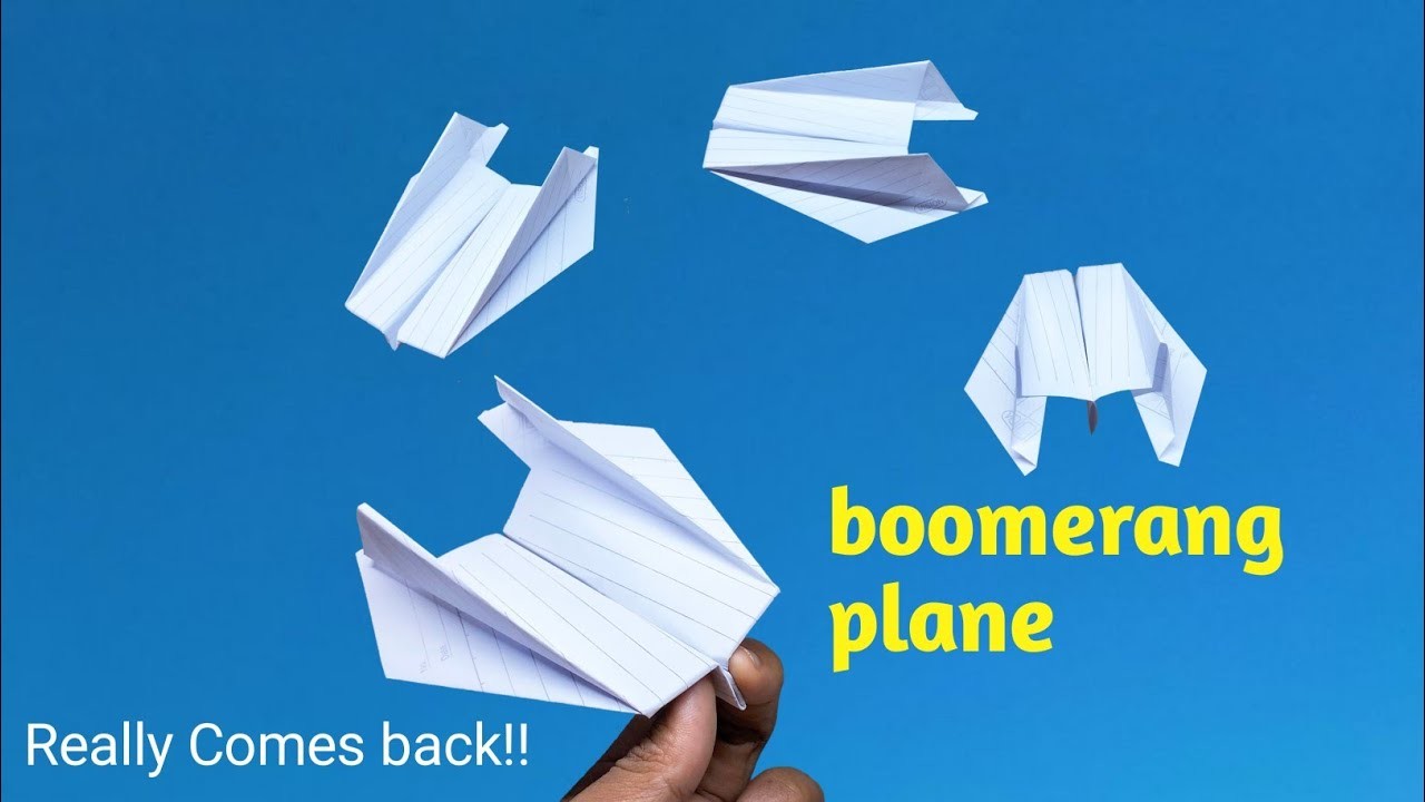 Paper Boomerang plane, How to make a paper Boomerang plane,