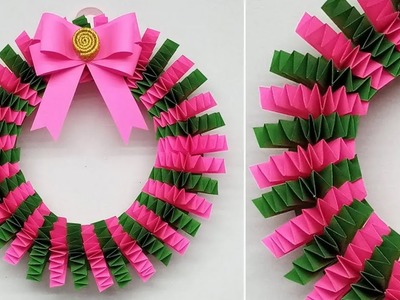 Paper Christmas Wreath for Christmas Decorations | Christmas Wreath Making Ideas at Home