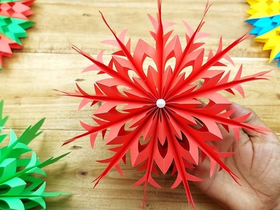 Paper Cutting Snowflakes Design ❄️ How to Make 3D Snowflake Out of Paper ???? Easy Paper Crafts