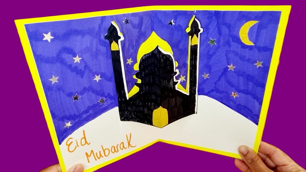 Pop up Eid card, Mosque card