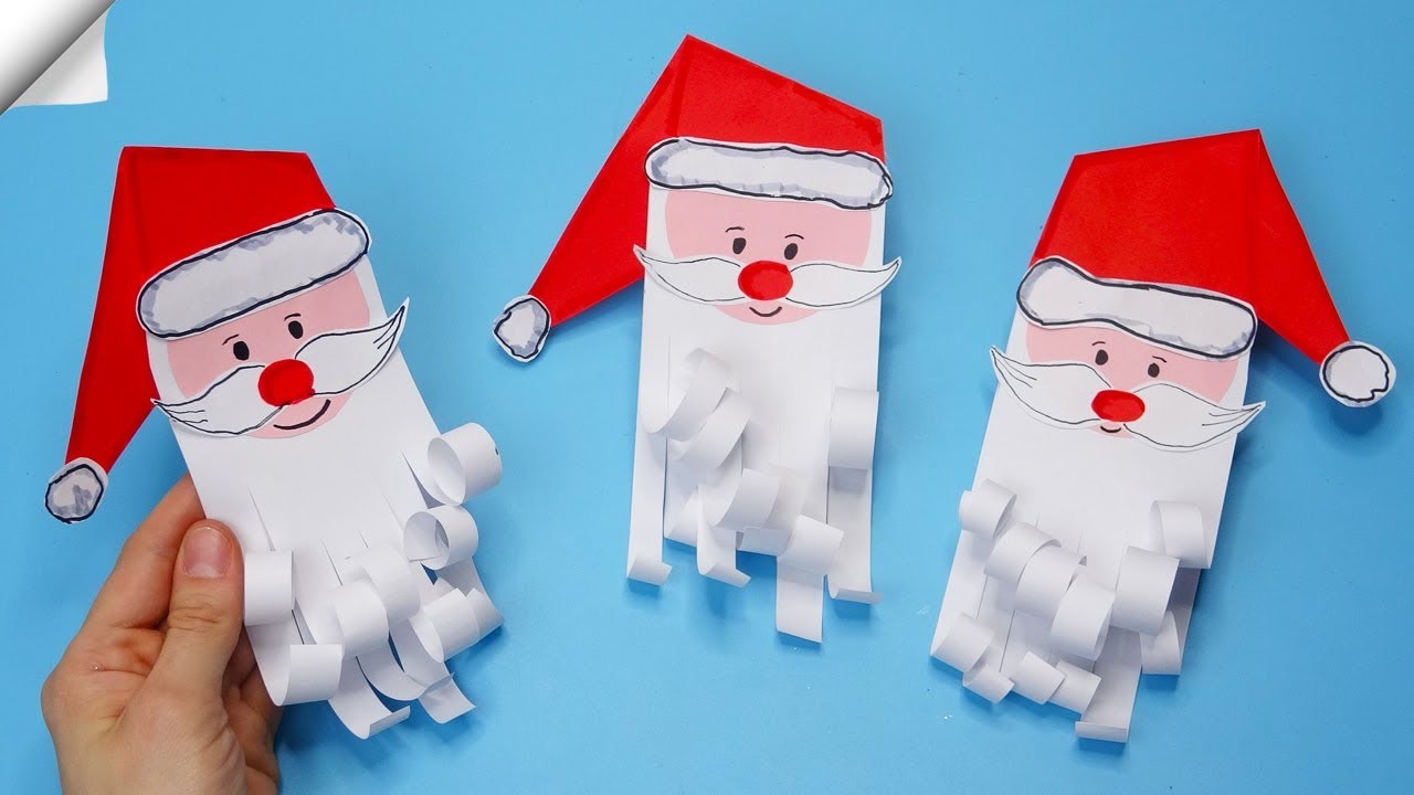Santa claus paper crafts | Christmas paper crafts 2023