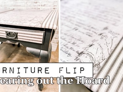 Starting to clean out the Hoard - Furniture Flip - Transforming {2} End Tables using Roycycled Paper