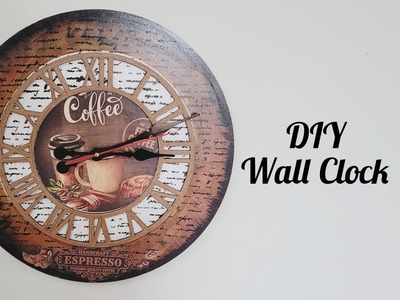 Wall Clock | DIY | Using decoupage Paper