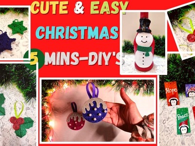 5 Minute Christmas diy ideas ????| Easy Christmas decor craft | Cute Christmas decor under budget
