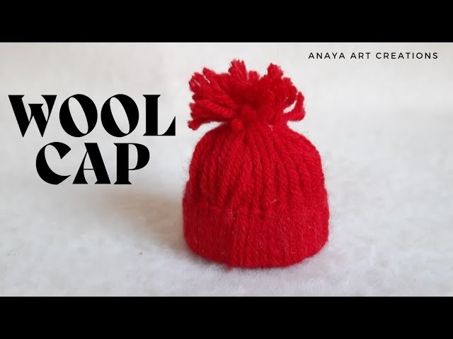 Amazing Woolen Craft ideas|Easy Handmade Woolen miniature pom pom hat|cap tutorial#diy#diycrafts