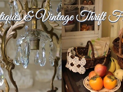Antiques & Vintage Thrift Finds Haul # 40 ❘ Everyday Life Antiques ❘  Chandelier with glass pendants
