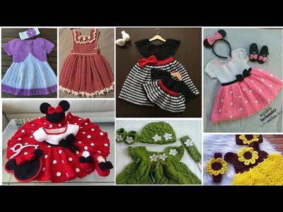 Baby girl crochet frok design ideas.crochet winter frok designs.