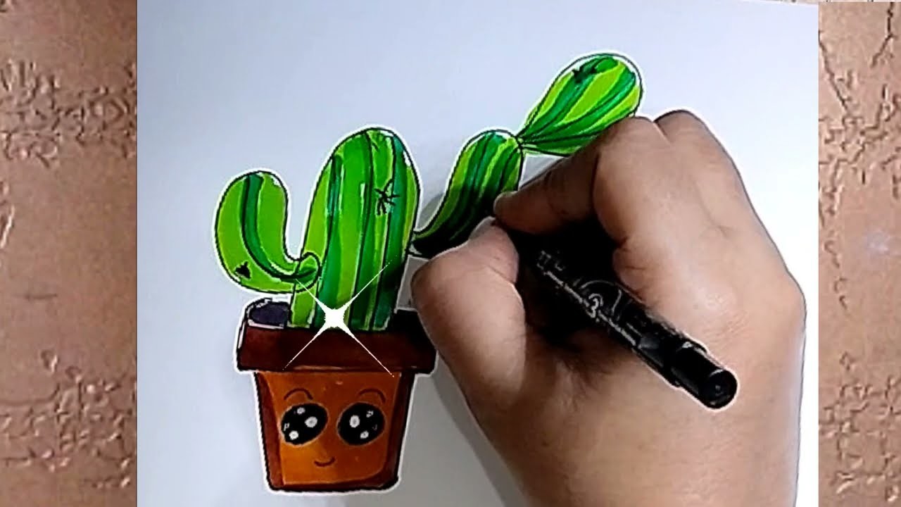 Can you draw Shiny Thorns|  Easy Cactus drawing for kids #youtubeshorts #indiashorts #howtodraw