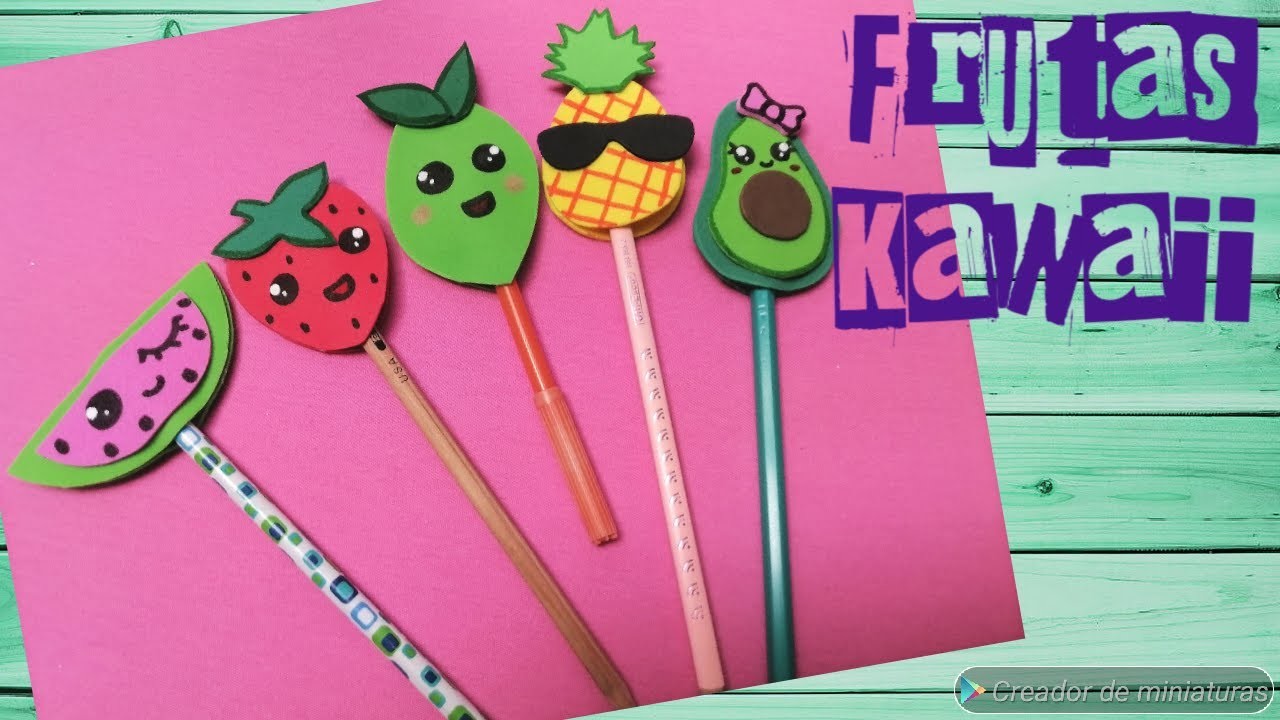 Cómo decorar tus lápices (Frutas estilo Kawaii)