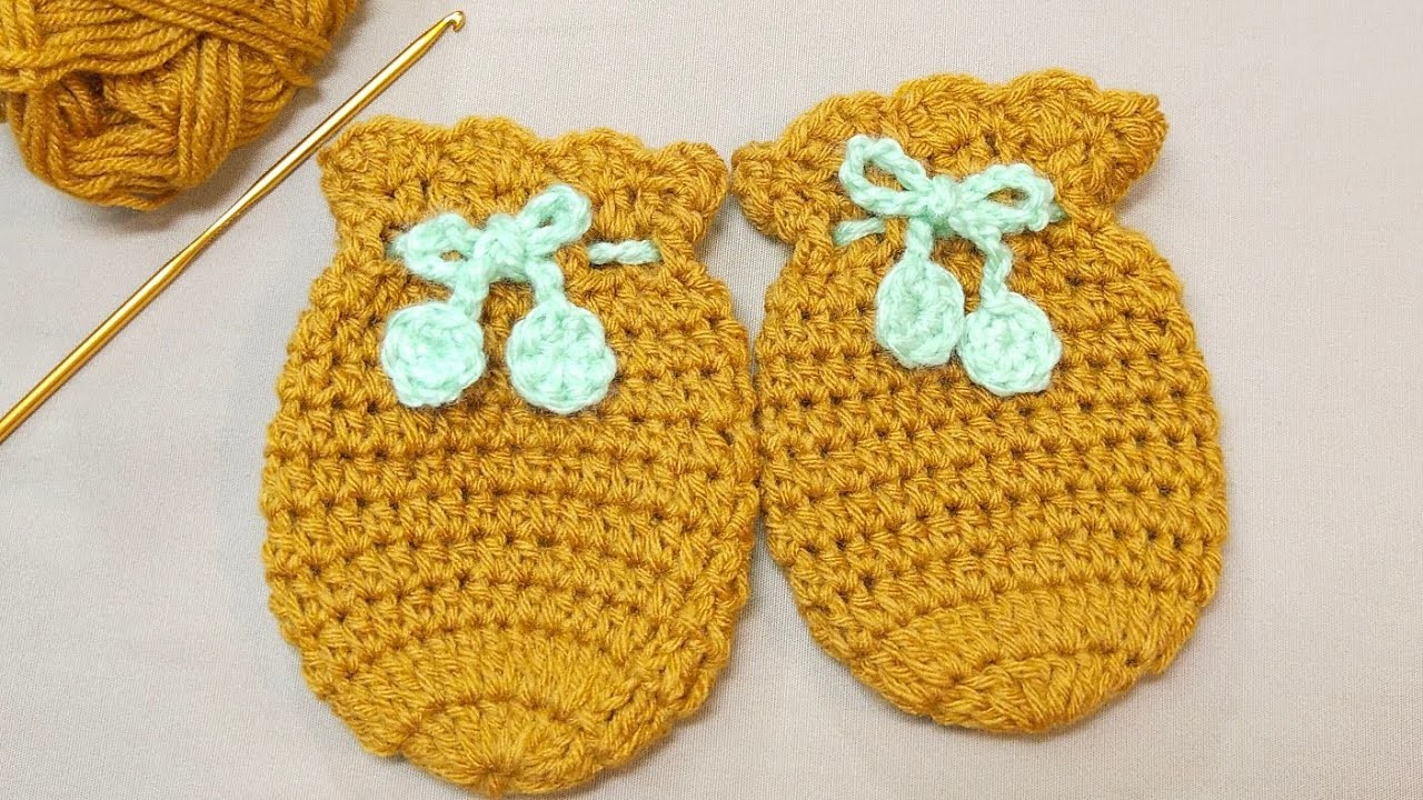 Crochet Baby Gloves - (0-4 months) Babies