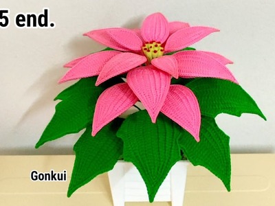 Crochet flower????Crochet Poinsettia, crochet Christmas flower Ep5 end. Assembling flower #crochet