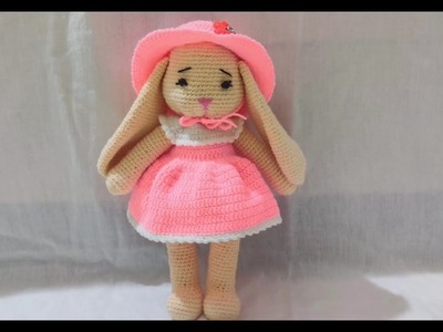 Crochet Rabbit doll Amigurmi. ????????????. part - 5. (dress).