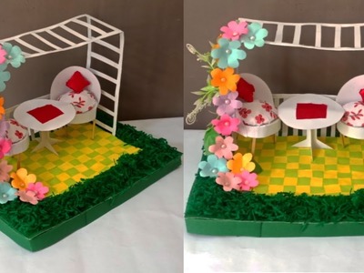 DIY fairy Garden with sofa set | how to make origami Garden | Decoration Ideas | #reusecraftideas