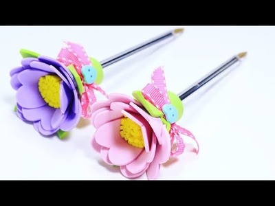 DIY Flower bouquet Pencil topper.pencil topper.pen decor.school crafts.diy school supplieS