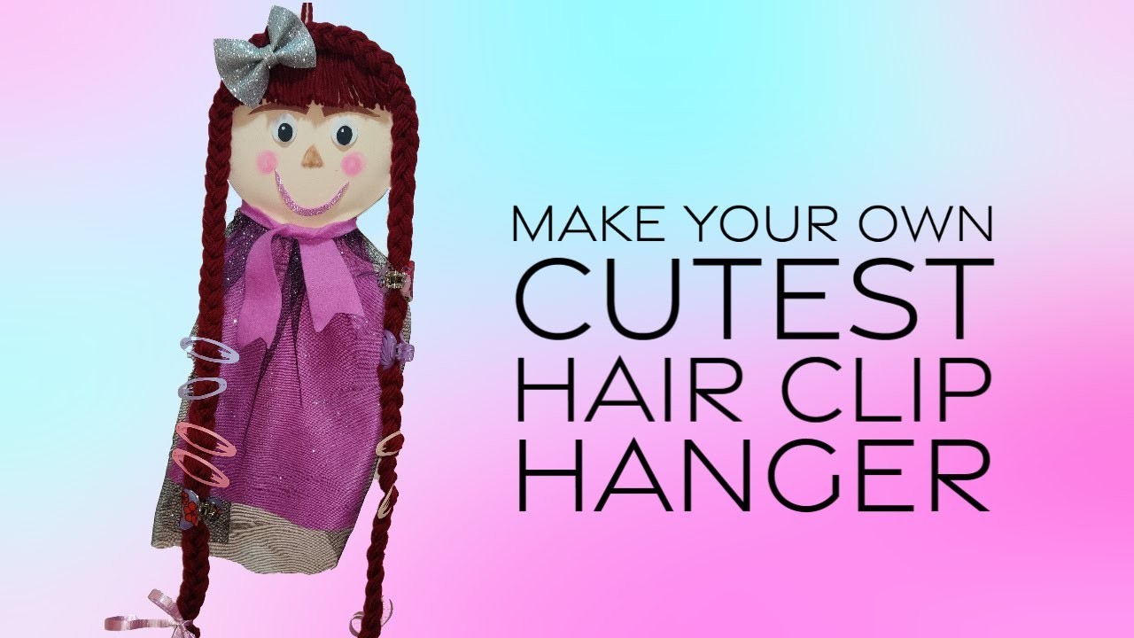 DIY Hair Clip Holder #How to Make Cute Hair Clip Holder #Doll Face Hair Accessory Organizer