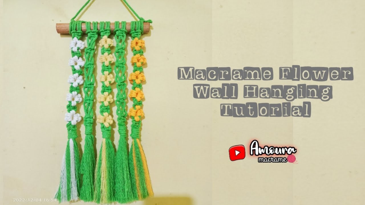 DIY.How to make Macrame Wall Hanging Easy. Macrame Flower