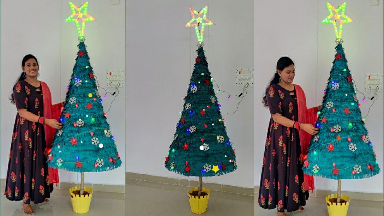 Diy inexpensive Christmas tree 2022 | Make your own Christmas tree at home with Paper and Cardboard