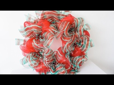 DIY: Poofy Ruffle Deco Mesh Wreath || Quick and Easy