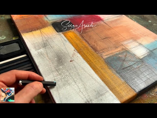 Do you like abstract art? How to achieve Abstract with masking tape I Easy step by step full process