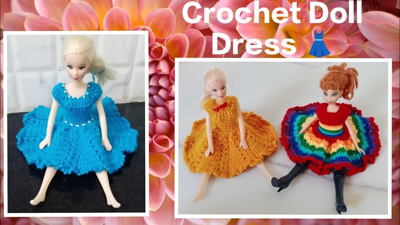 Easy Crochet Doll Dress.