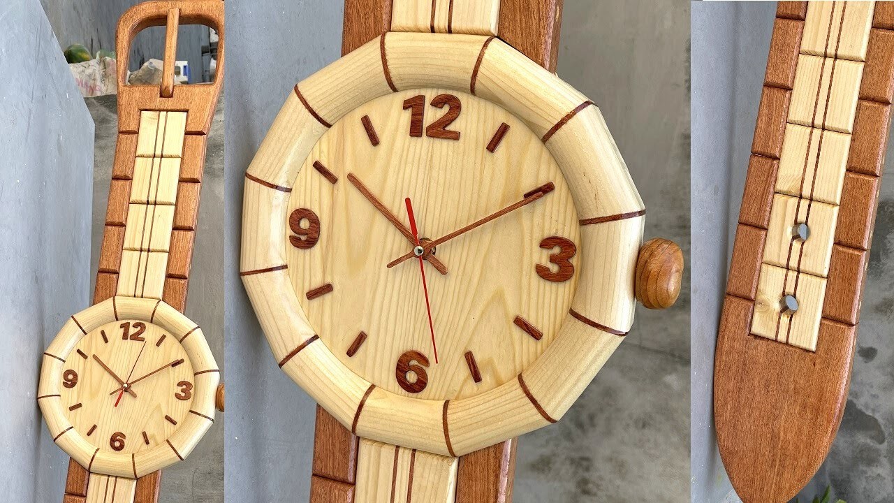 Great Woodworking Ideas - Making The Most Unique Wooden Wall Clock.