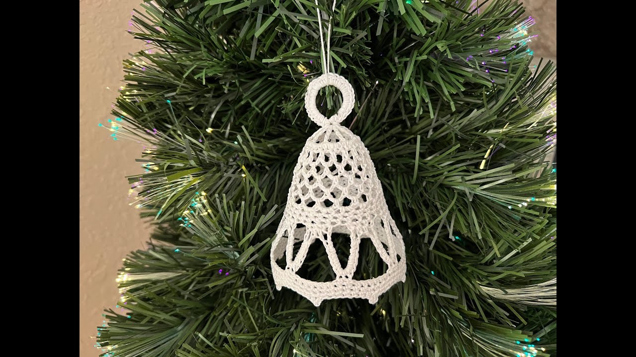 How to Crochet a Bell Ornament for a Christmas Tree - Tutorial #10