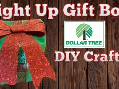 How to Make a Christmas Light Up Gift Box - Dollar Tree DIY Craft Idea Christmas Decoration