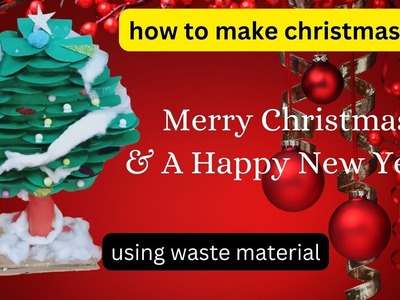 How to make a christmas tree | using waste material  | craft ideas | christmas decorate with me