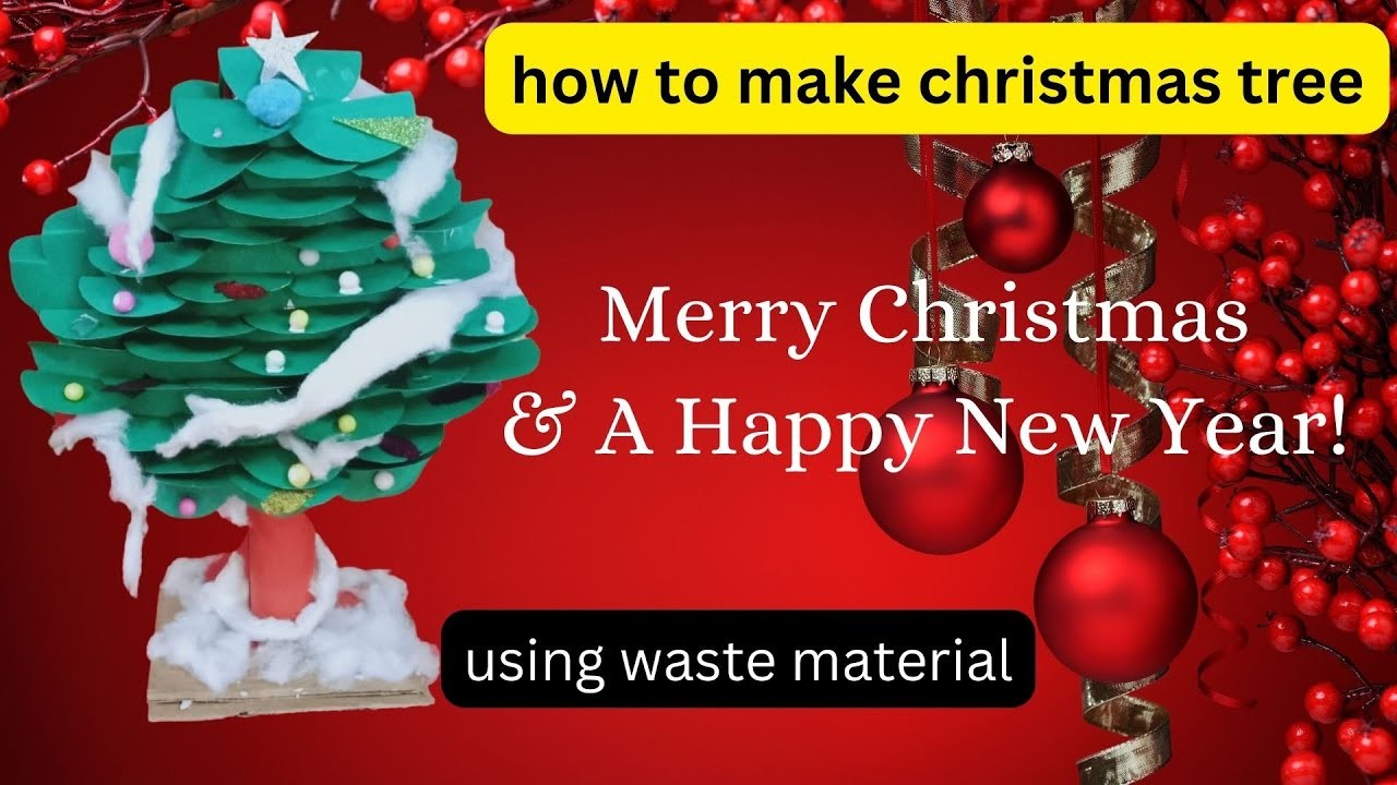 How to make a christmas tree | using waste material  | craft ideas | christmas decorate with me