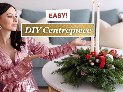 How To Make an ELEGANT CHRISTMAS CENTERPIECE from Fresh Greens ???? EASY DIY Christmas Centerpiece