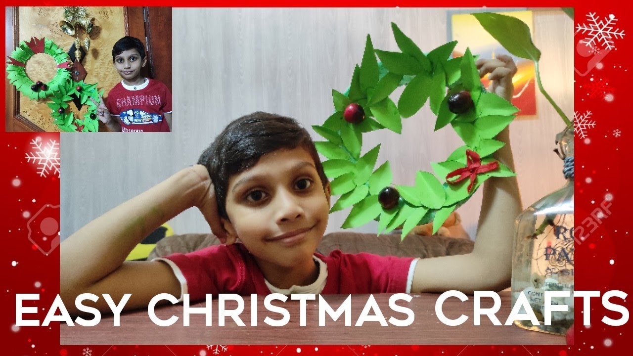 How to make Christmas Wreath at home?|Easy Christmas Crafts Ideas|Creative Skills Boosting Ideas