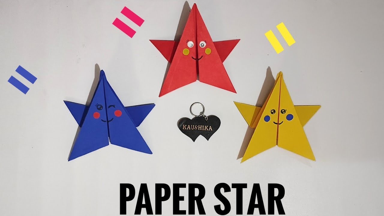 How To Make Easy Paper Christmas Star For Kids. Nursery Craft Ideas. Paper Craft Easy. KIDS crafts
