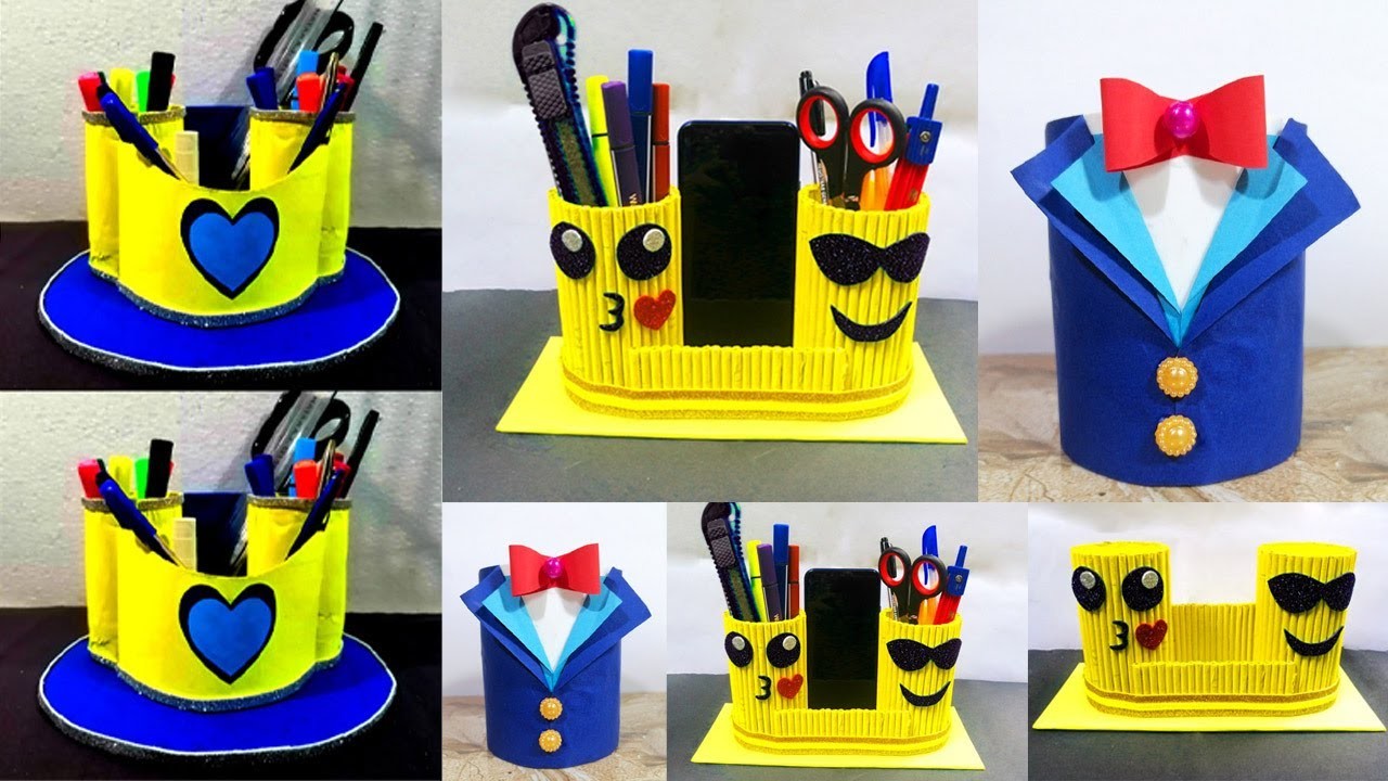 How to make easy pen. pencil holder DIY | Pen holder craft ideas |Waste paper craft