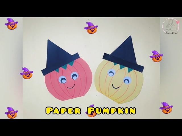 How To Make Paper Pumpkin.Easy Craft.Step-By-Step Tutorial.Nursery Craft Ideas.4K  |Tanam's World|