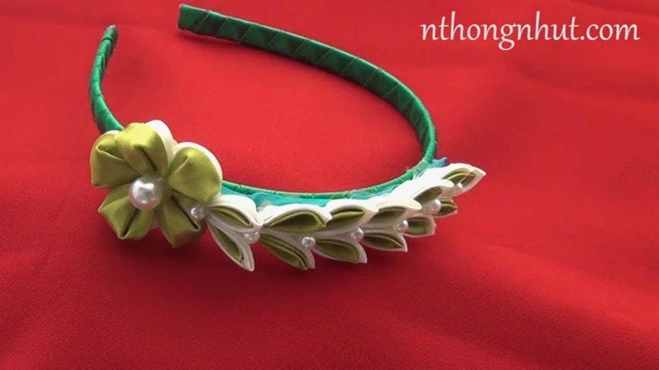 ???? How to make ribbon headband ???? Satin Ribbon Rose flowers ???? Ribbon Flower With Joyce