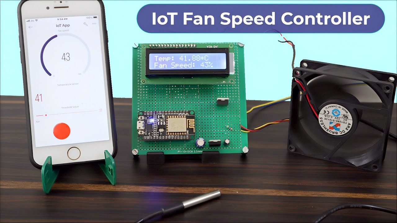 IoT Temperature Based Automatic Fan Speed Control & Monitoring System using ESP8266 & Blynk 2.0