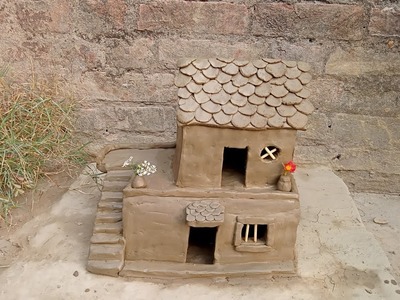 Miniature clay house.diy agriculture farming.village house.how to make clay house  ????