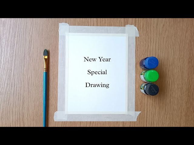 New year special moonlight drawing.step by step.very easy poster colour painting ideas