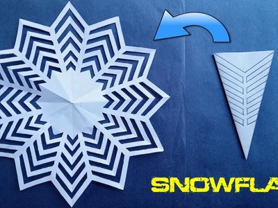 Paper Snowflakes #1 || How to make Snowflakes out of paper || Christmas decorating crafts ||