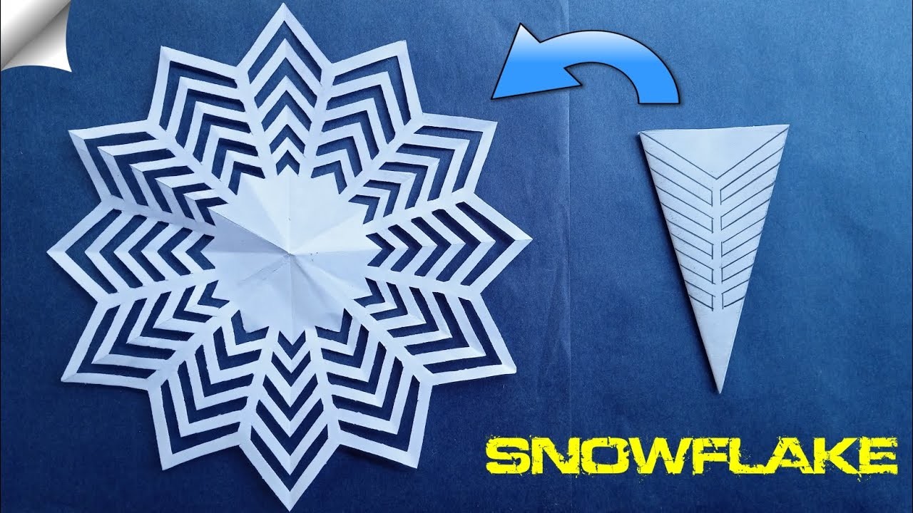 Paper Snowflakes #1 || How to make Snowflakes out of paper || Christmas decorating crafts ||