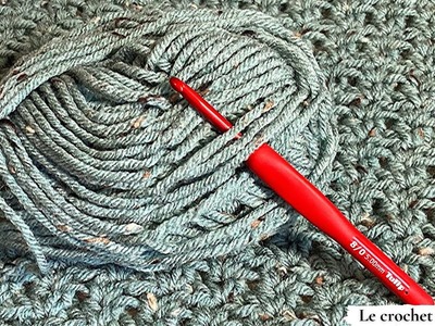 Point au crochet facile pour débutant ✨ Idéal pull cardigan plaid ???? Tweed Biggy ⭐️ Tuto Lou Passion