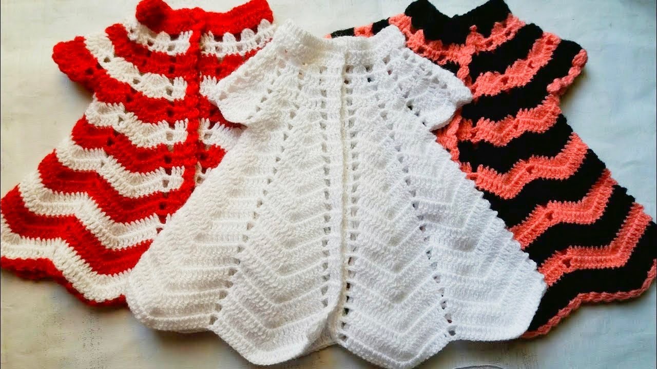 Single colour crochet frock knitting | Crochet Pattern| Crochet Design| Girls Frock Crochet | Part 1
