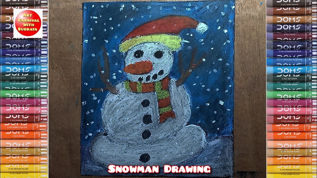 Snowman drawing - Christmas related drawing ☃️