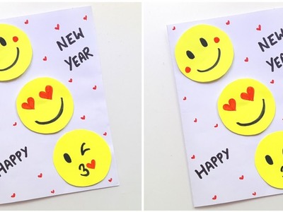 So Cute !!! ????❤️ Newyear Card Idea 2023 • Emoji Card For Newyear • Happy New year card making at home