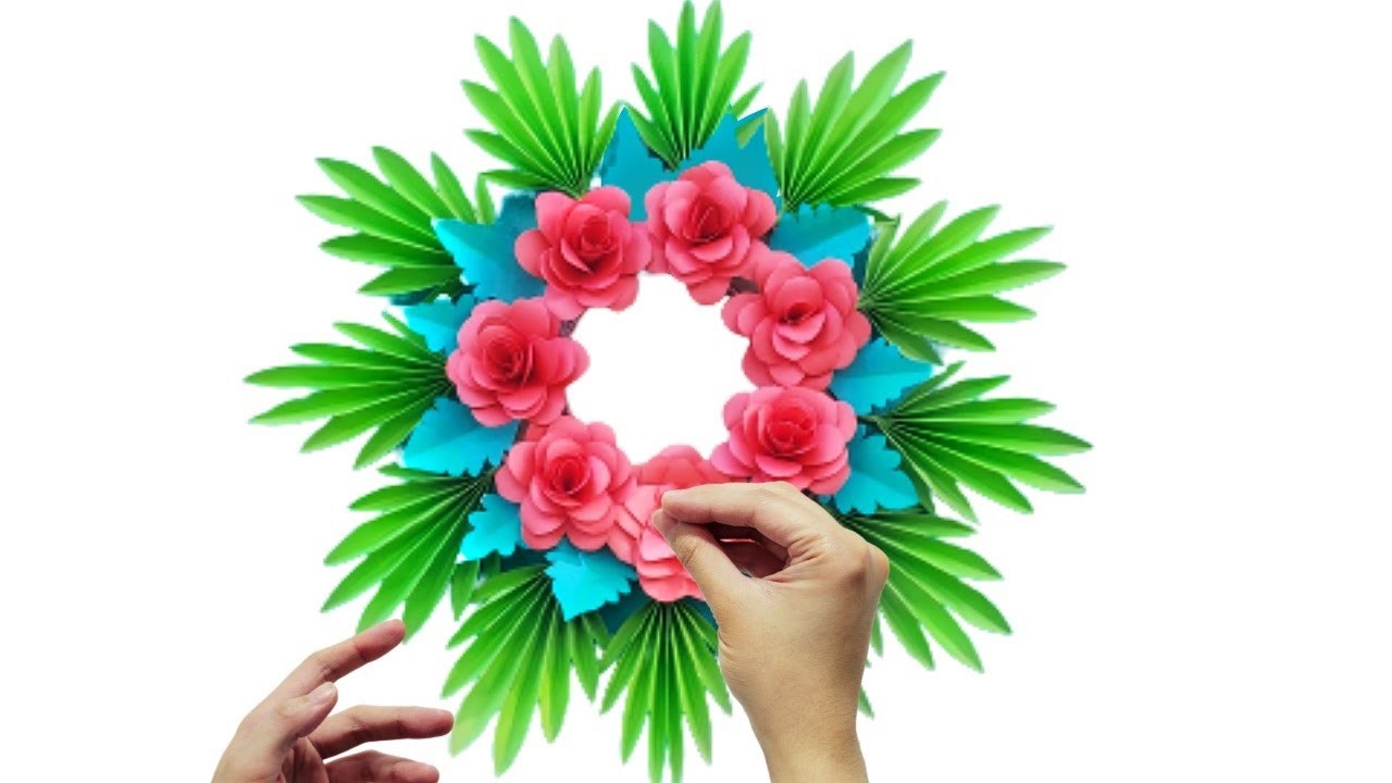 Unique wall hanging craft|paper craft for home decoration|paper flower wall hanging|DIY|paper craft