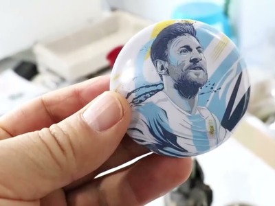 We provide the same Button Making Supplies as Tecre company.DIY Messi Pin Buttons World Cup gifts.