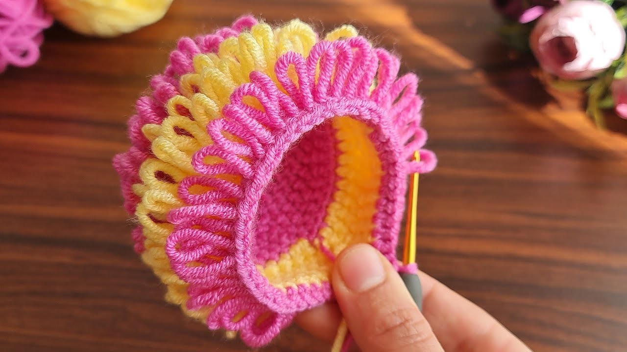 Wow!!Amazing idea ????how to make eye catching crochet knitting very easy useful crochet basket